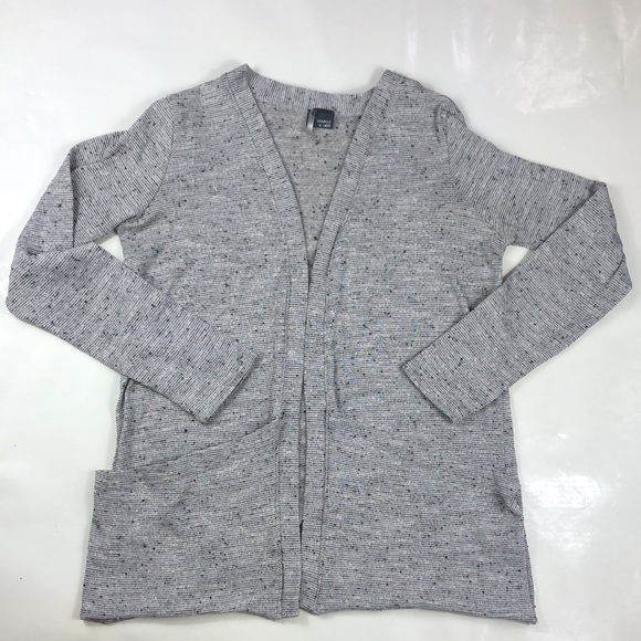 Sparkle & Fade Gray Black Speckled 2 Pocket Cardigan Size Large - Picture 9 of 10